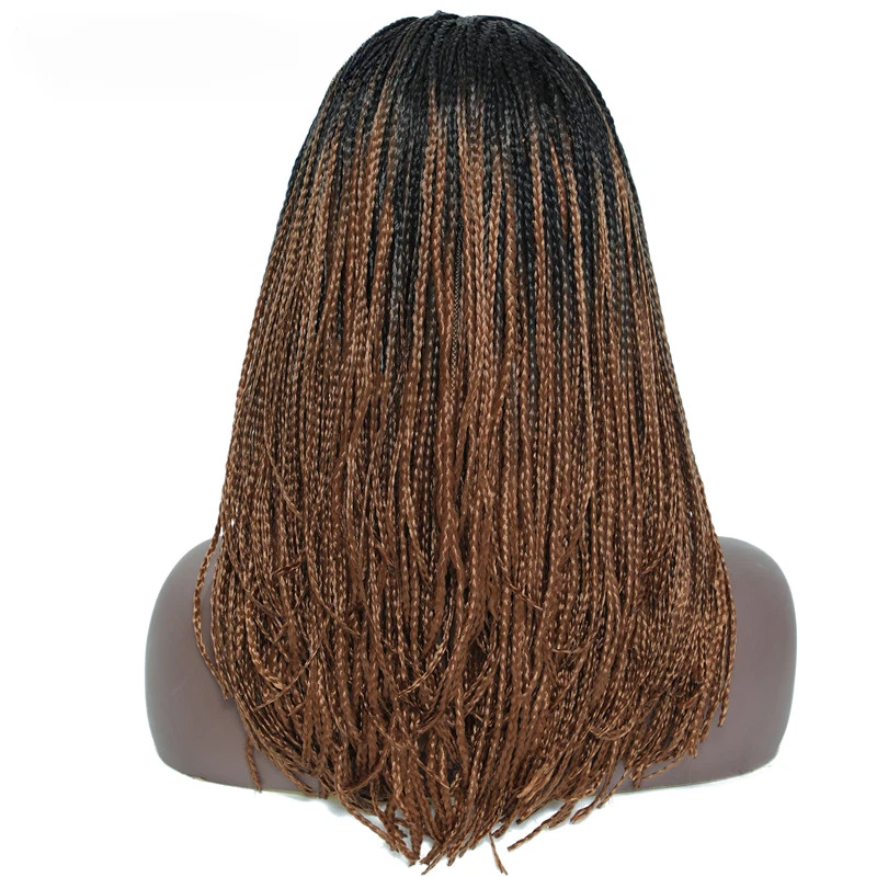 Pelucas trenzadas cabello ganchillo trenzado medio largo sintético para mujer con diadema Foto 4 de 4