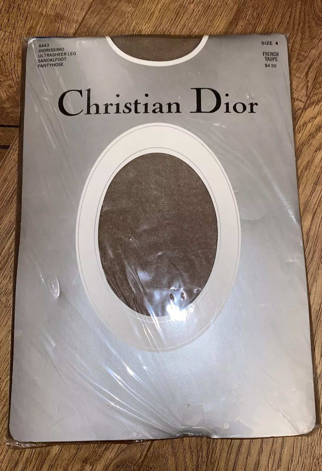 Pantalon vintage Christian Dior Taupe française taille 4 pied sandal 4443 Diorissimo