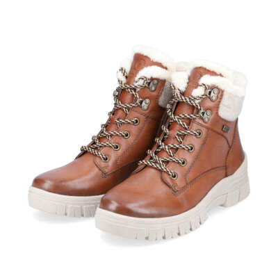 Remonte Women's D0E71-24 Evi Sand Zipper Waterproof Laced Ankle Boots, SZ EU 38