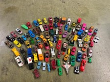 Vintage 1970s Giant Lot of 80 Assorted Diecast Plastic Toy Vehicles Husky