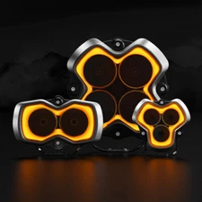 NOVSIGHT 2x HALO Series LED Work Off Road Lights Pod Spot Flood Beam Combo IP68