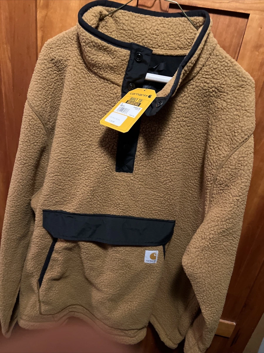 Carhartt Menu0026#039;s Relaxed Fit Fleece Pullover Carhartt Brown Size XL  0J4991-M New!! | eBay