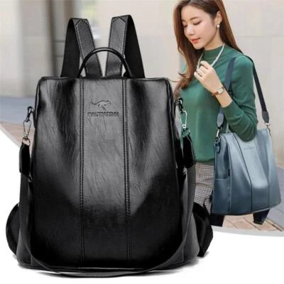BRANDED Anti-theft Leather Backpack Women Vintage Shoulder Bag Ladies High Capacity