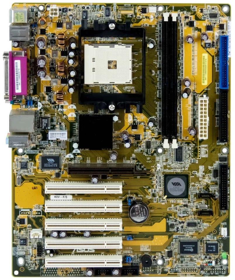 ASUS K8V-F/S SOCKET 754 2X DDR AGP 5X PCI ATX MAINBOARD - Immagine 2 di 3