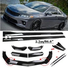 For Honda Accord 08-10 Front Bumper Lip Spoiler Chin Splitter Gloss Black