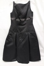 CHRIS KOLE Black Beaded Cocktail Dress, "Little Black Dress" Womens Size 6