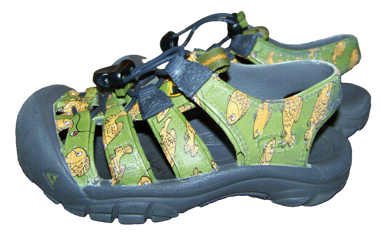 Sandali sportivi Newport H2 Keen per bambini scarpe da trekking acqua stampa pesce giovani taglia 10