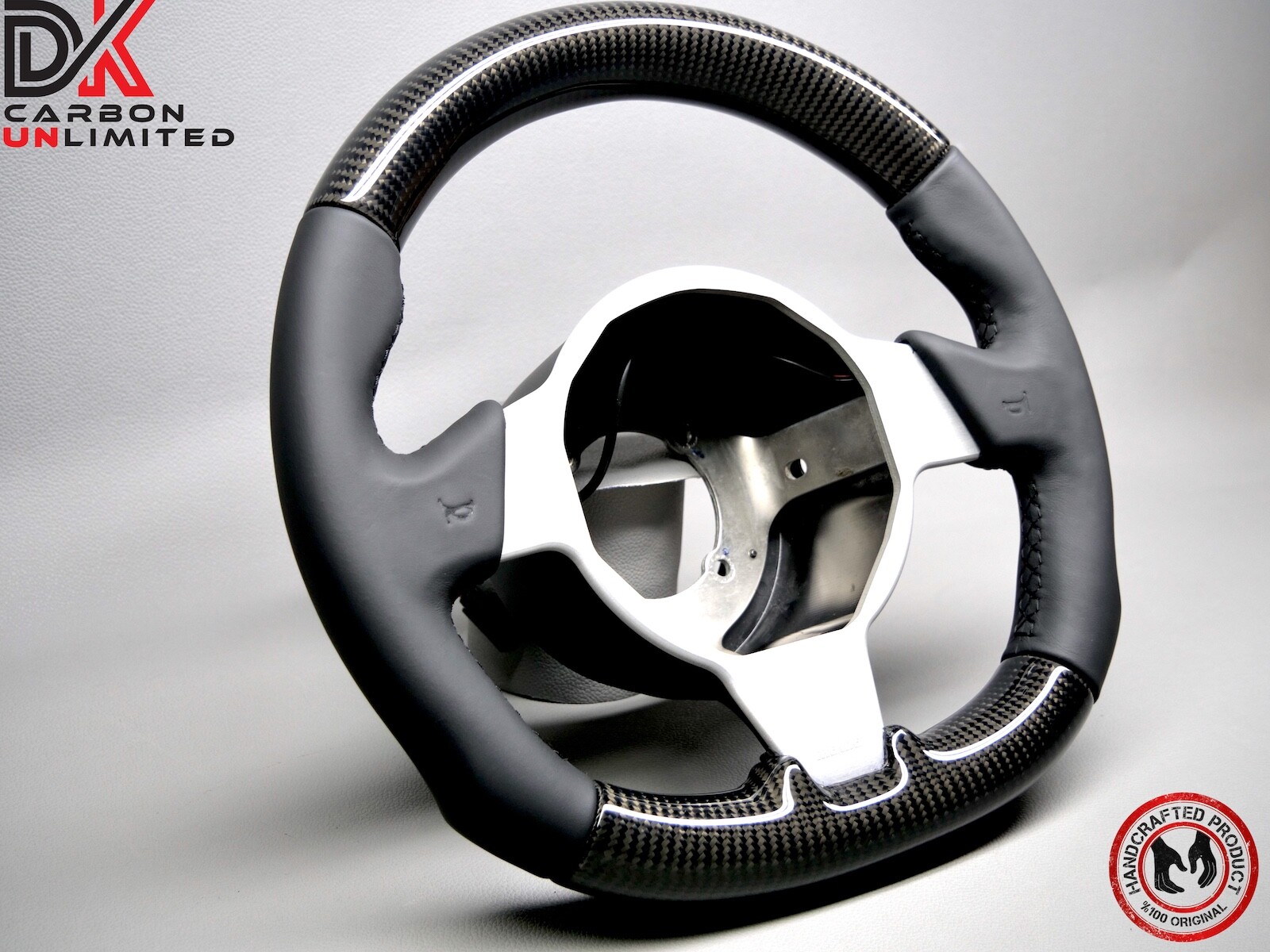Lotus Series 3 Exige Elise Black Stitch No Ring Napa Carbon Steering Wheel v2