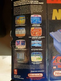 Nintendo NES Sports Set Original box with Styrofoam Console and Games.