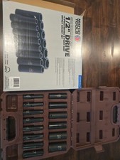 Sealed Matco 14 Pc. 12 Dr. Metric 6. Deep Impact Socket Set In Storage Case