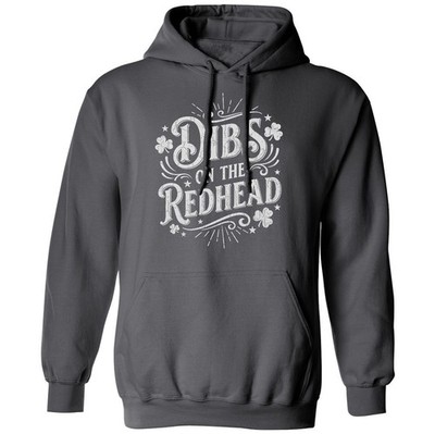 Dibs On The Redhead - St Patricks Day Funny Unisex Hooded Sweatshirt