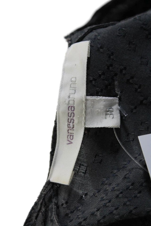 Vestido Vanessa Bruno Mujer Manga Corta Cuello en V Volantes Gris Talla IT 38 Foto 4 de 4