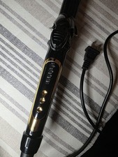 Lanvier 1.25" Inch Curling Iron Wand Black Ceramic Barrel Digital Temp 300-450F