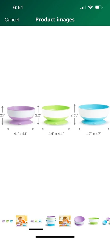 Munchkin Stay Put Ventosas para Bebé y Niño Pequeño, Paquete de 3, Azul/Verde/Púrpura Foto 4 de 4