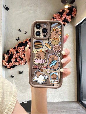 Karpi Bala braune sandgestrahlte stoßfeste Handyhülle für iPhone Samsung