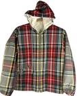 Vintage Thermo Jac By Grove Plaid Hooded Jacket Coat Mens S Zip Up Pockets
