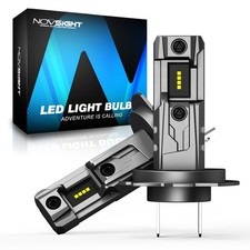 NOVSIGHT 2x H7 LED Headlight Bulbs Kit 6500K 22000LM 90W Super White Canbus Lamp