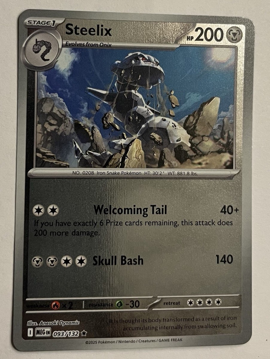 Steelix 093/132 Me01: Mega Evolution reverse Holo | eBay