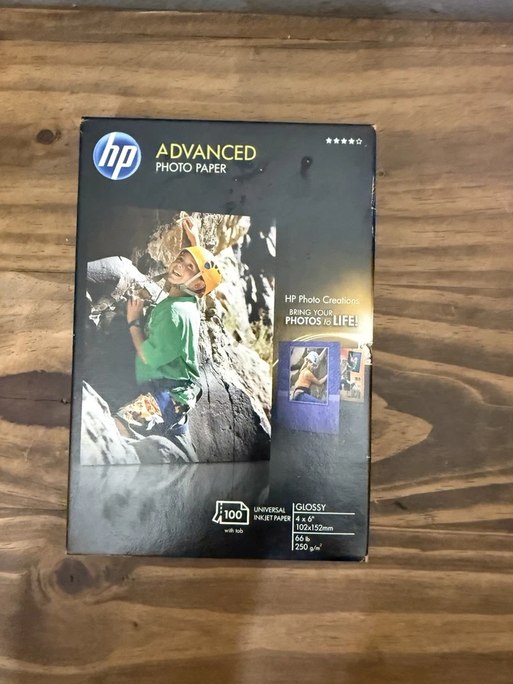 HP Advanced Photo Paper 66 lbs. Glossy 4 x 6 100 Sheets/Pack Q7906A New Sealed - Image 4 of 4