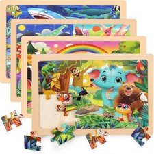Wooden Puzzles Montessori Toys Preschool Learning Puzzles Wooden Peg Puzzles