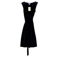 Nine & Co. By Nine West Faux Wrap Dress Womens Medium Classic Glam Minimalist