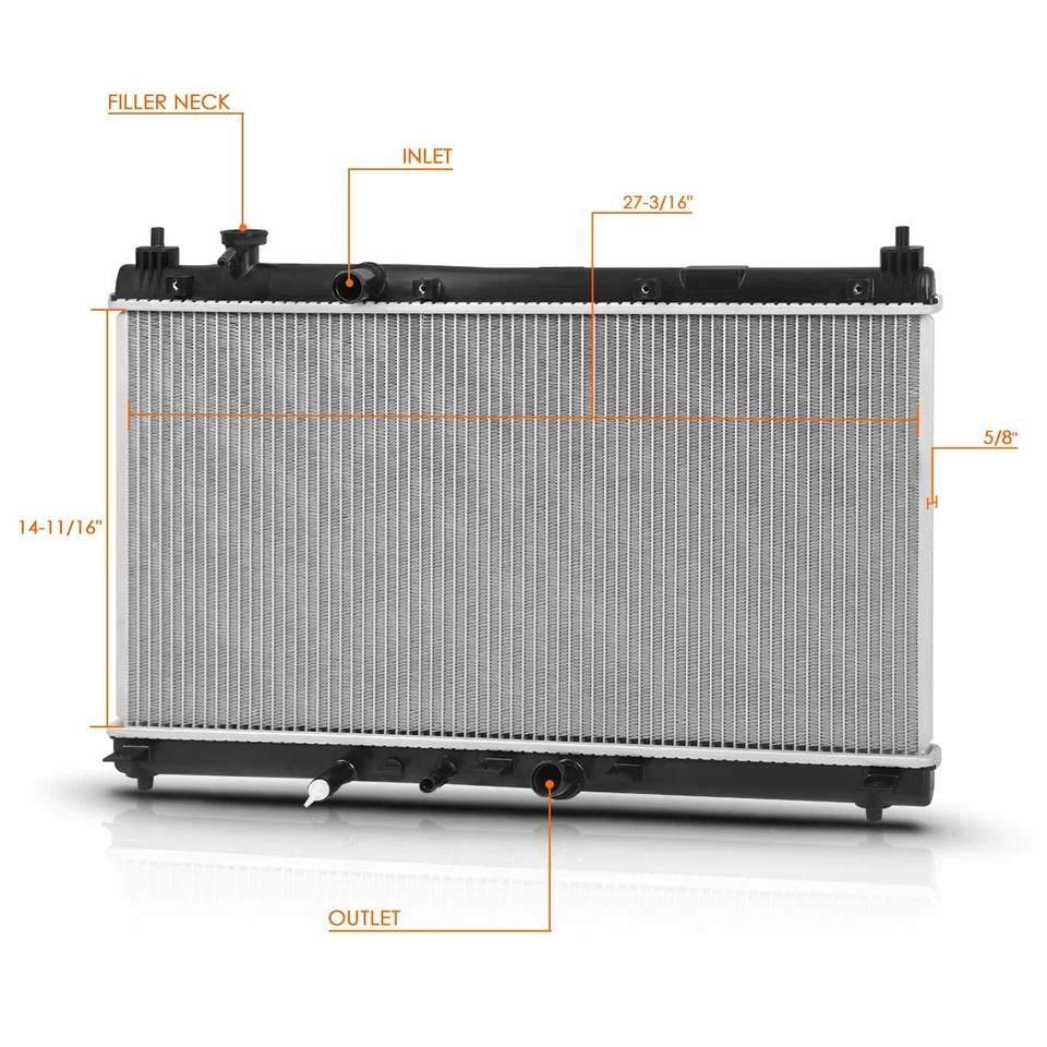 适用于 15 - 19 本田 City/Fit AT/MT OE 工厂风格铝芯散热器 DPI-13451 — 第 2/4 张图片