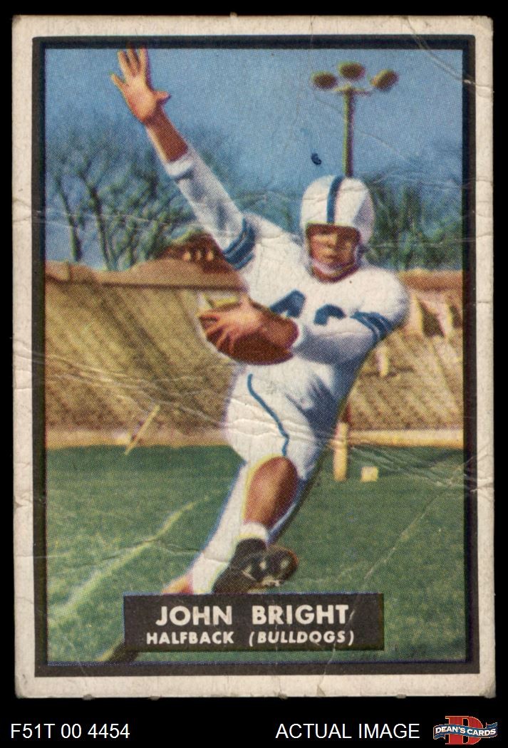 1951 Topps Magic #72 John Bright Card back is rubbed off RC Drake 1.5 - FAIR