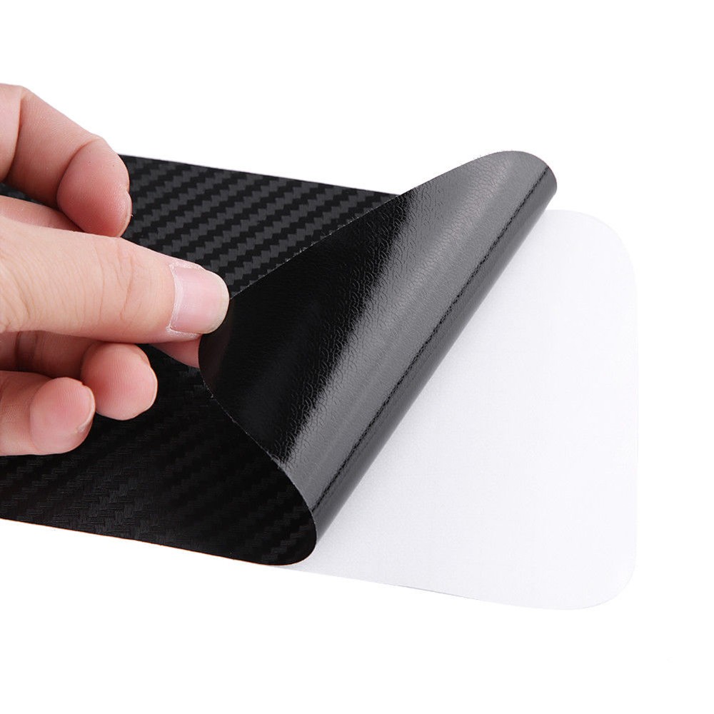 Carbon Fiber Car Rear Bumper Trunk Protector Corner Trim Stickers Accessories