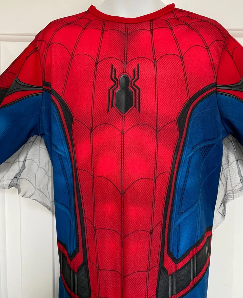 Marvel Comics Spiderman Far From Home Bodysuit Cosplay Costume Kids Size 7/8 - Image 2 of 4