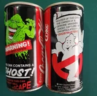 2 x Ghostbusters Coca Cola Vintage 1989 Coke Ghost in a Can Unopened Slimer RARE