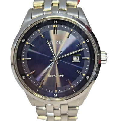 E111-S1208 CITIZEN ECO-DRIVE ST STEEL BLUE DIAL WATCH FOR MEN RTN-70-EC-93
