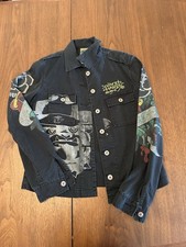 Ed Hardy Vintage Bulldog Sheriff Black Unisex Jacket Size S