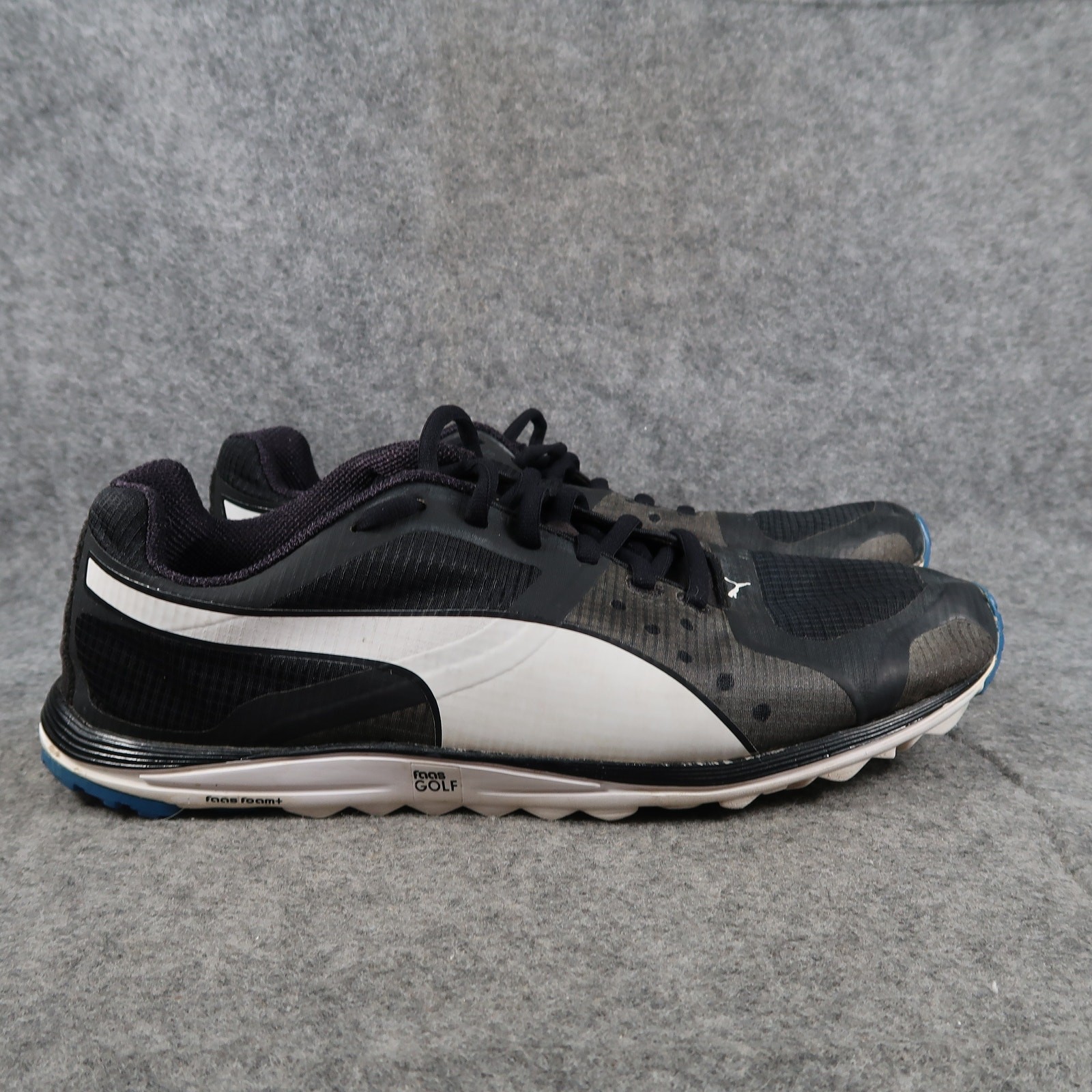 Mens 9 Golf Sneakers Faas Xlite Spikeless Black White Lace U