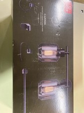 GLOBE 65556 5-Piece Bathroom Set: Matte Black, 3-Light Vanity  Accessories