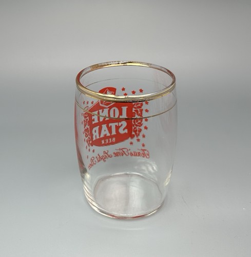 Lone Star Beer Barrel Glass / Vtg Barware Advertising / Man Cave Tavern Decor - Picture 4 of 10