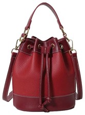 Women  s Retro Bucket Bag Chic Drawstring Hobo Purse with Adjustable Strap