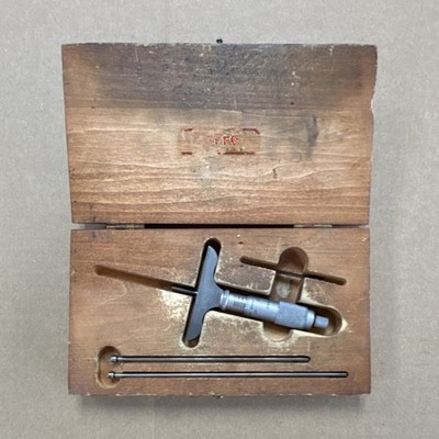 Starrett 440 Mechanical Depth Micrometer 0-3 in 0.001 in w/ Case