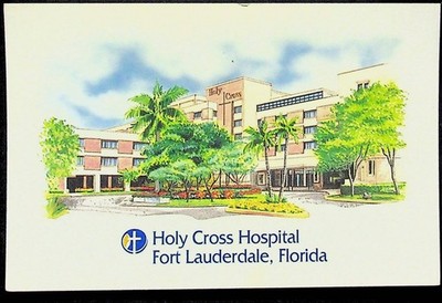 Holy Cross Hospital Ft Lauderdale FL Vintage Postcard 1955 Collectible