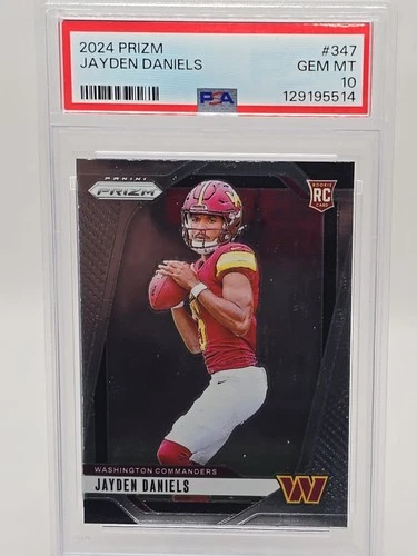2024 Panini Prizm Jayden Daniels 🔥 PSA 10 🔥 RC Commanders