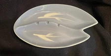 Vintage Winfield China Blue Pacific Ceramic Pottery Ashtray MCM Boomerang Style