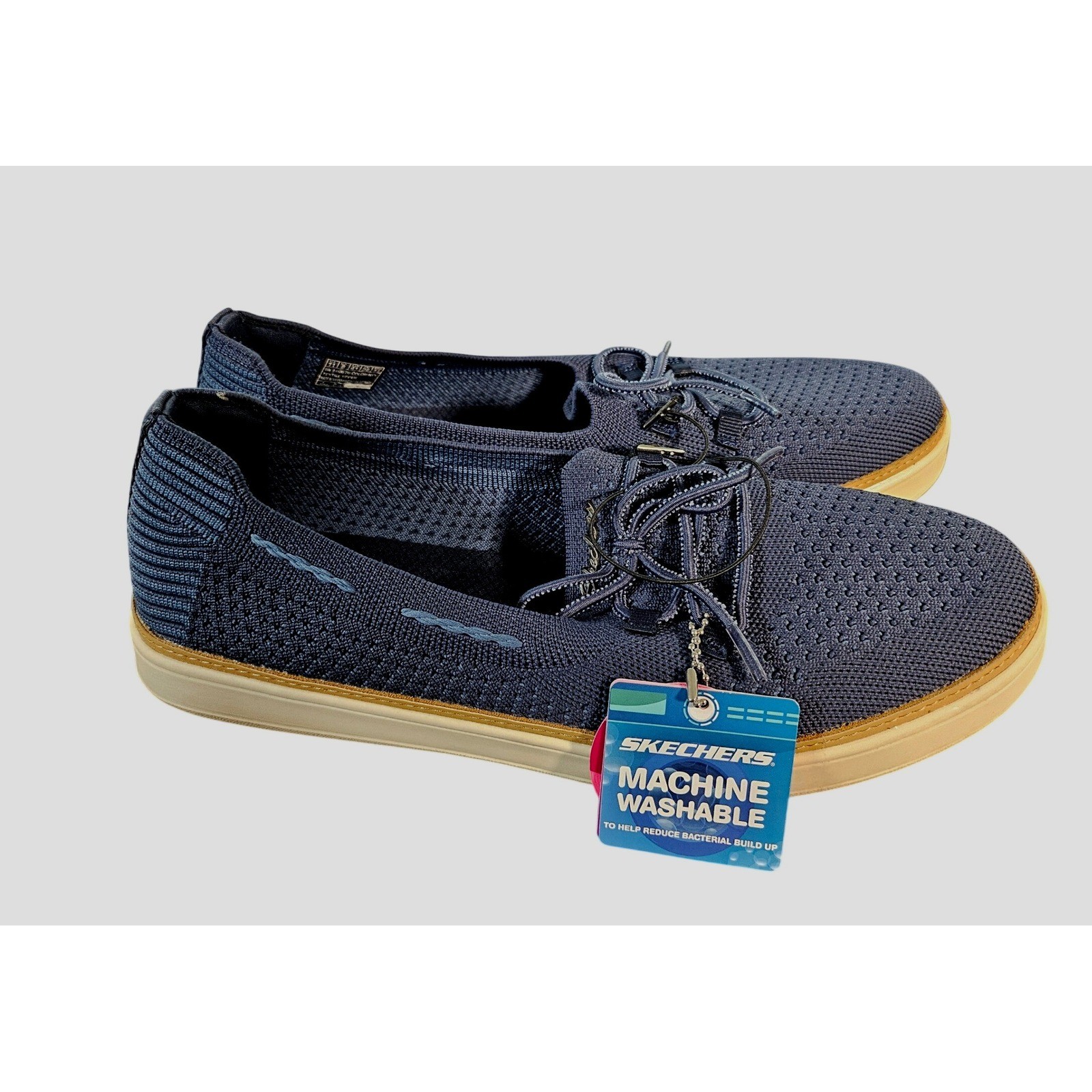 Women 11 Navy Blue Air Cooled Memory Foam Knit Shoes