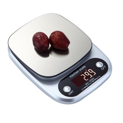 Elektronische LCD-Küchenwaage aus Edelstahl, 10 kg Kapazität, 1 g Präzision