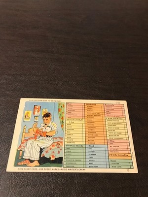 HUMOR - UNPOSTED POSTCARD - I AM TOO DARN BUSY TO WRITE MUCH