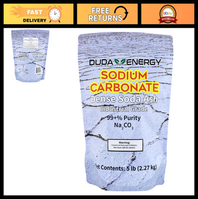Duda Energy 5 lb Bag of Pure Sodium Carbonate Dense Soda Ash Na2CO3 pH Adjust Ch