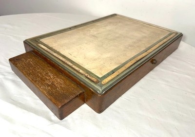 Rare antique 1900 J & G Rich Phila drafting writing table box tool set lap desk