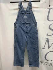 Mens Lee Dungarees Vintage Denim Jeans Carpenters Bib Overalls Size Medium 