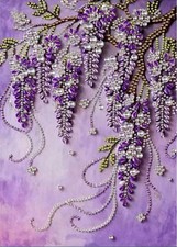 Violet Special Shape Pearl Painting Kits for Adults,5D Diamond Art Pearl Pain...