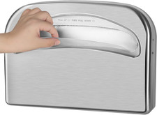 Commercial Toilet Seat Cover Dispenser Wall Mount, 16.3-Inch Large Capacity Brus