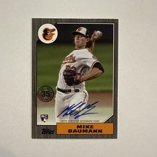 2022 Topps Update MIKE BAUMANN Orioles  AUTO 1987 ROOKIE AUTOGRAPH Black /199 RC