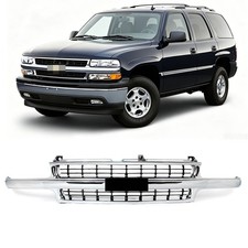 Front Bumper Grille For 1999-2002 Chevry Silverado 1500 2000-2006 Tahoe Chrome